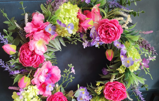 Summer blooms wreath